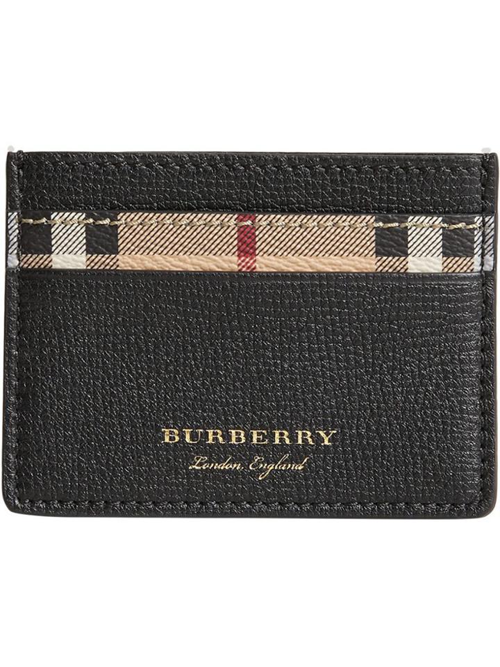 Burberry Haymarket Check Card Case - Black