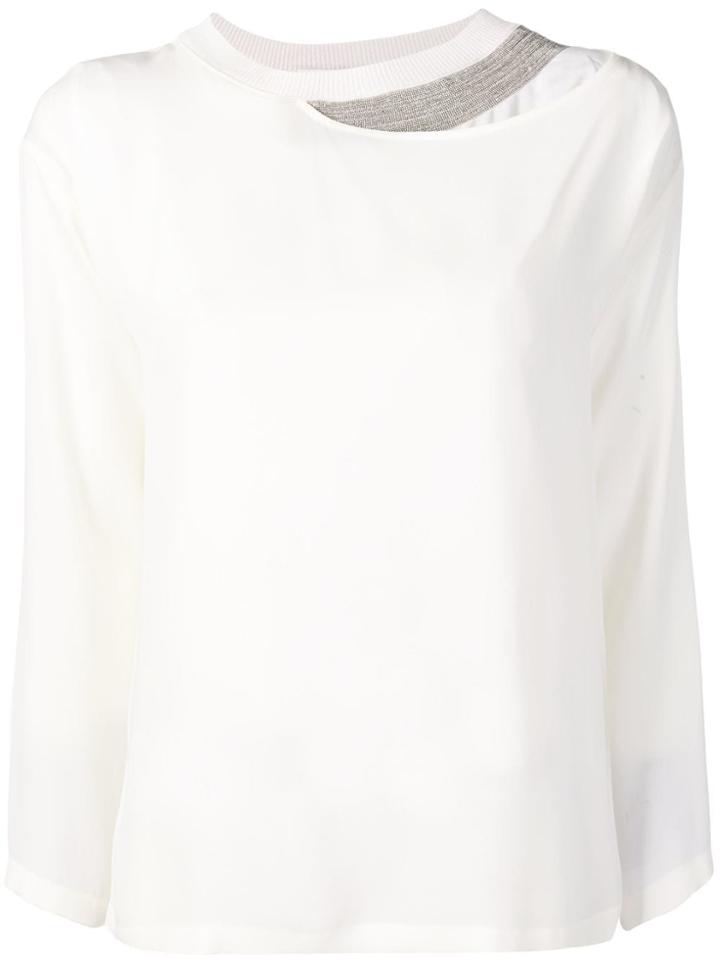Fabiana Filippi Cut-out Detail Blouse - White