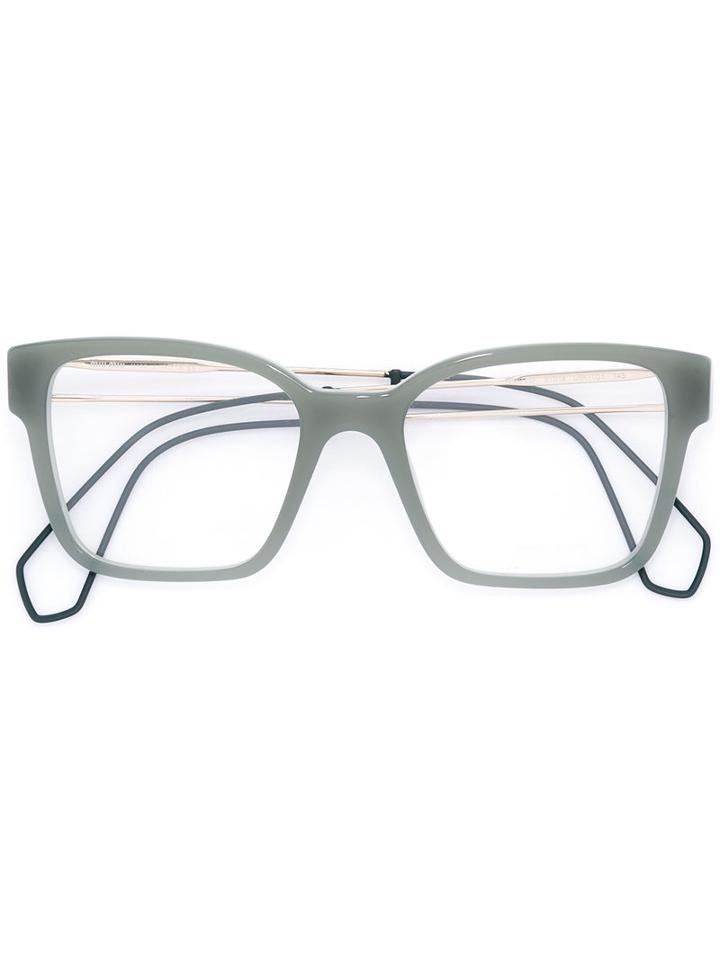 Miu Miu Eyewear Square Glasses, Grey, Acetate/metal