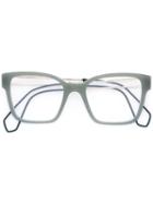 Miu Miu Eyewear Square Glasses, Grey, Acetate/metal