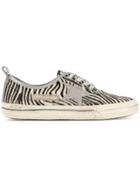 Golden Goose Deluxe Brand Zebra Print Sneakers - Black