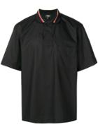 Fendi Oversized Half-button Shirt - Black