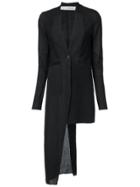 Isabel Benenato Asymmetric Leather Jacket - Black