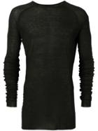 Haider Ackermann Long Sleeved T-shirt With Round Neck - Black