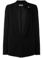 Lanvin - Floral Brooch Jacket - Women - Silk/polyamide/polyester/iron - 40, Black, Silk/polyamide/polyester/iron