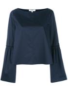 Tibi - Bell Sleeve Top - Women - Cotton - 6, Women's, Blue, Cotton