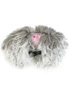 Charlotte Simone 'muffin Tops' Shearling Collar, Women's, Grey, Silk/cotton/lamb Fur