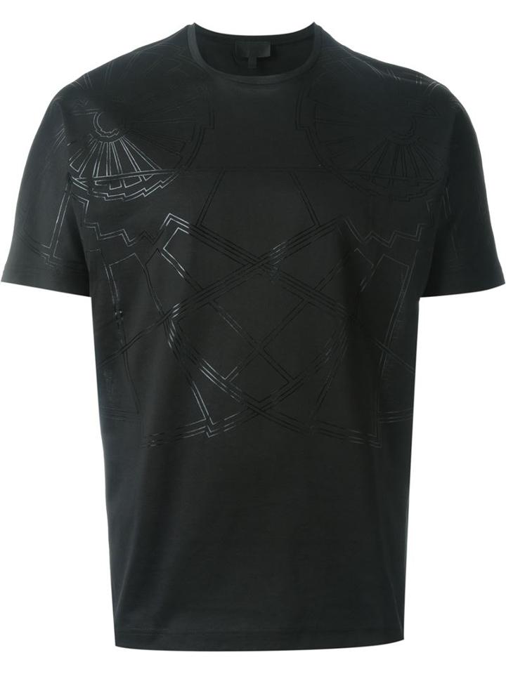 Les Hommes Tonal Print T-shirt