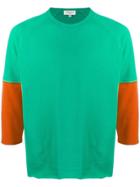 Ymc Contrast Sleeve Sweatshirt - Green