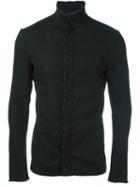 Masnada High Neck Fitted Jacket, Men's, Size: 48, Black, Cotton/polyamide/spandex/elastane