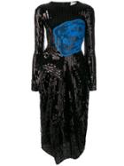 Preen By Thornton Bregazzi Sequin Embellished Fitted Dress - Black