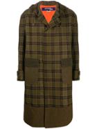 Junya Watanabe Oversized Plaid Parka Coat - Brown