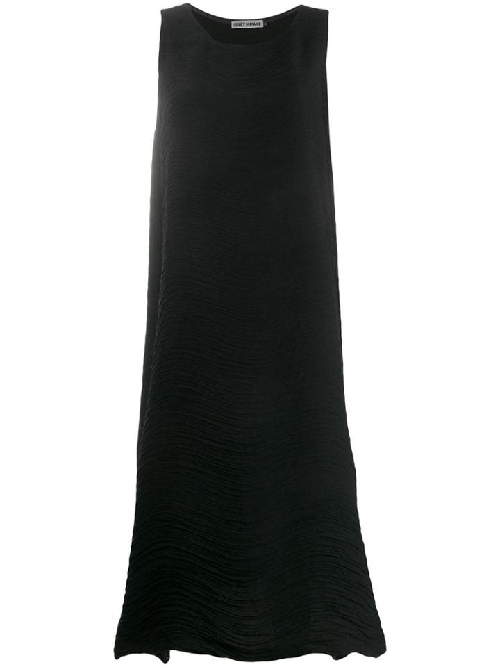 Issey Miyake Flared Pleated Dress - Black