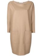 Harris Wharf London Long Sleeved Shift Dress - Nude & Neutrals