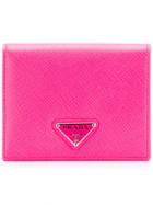 Prada Saffiano Flap Wallet - Pink & Purple