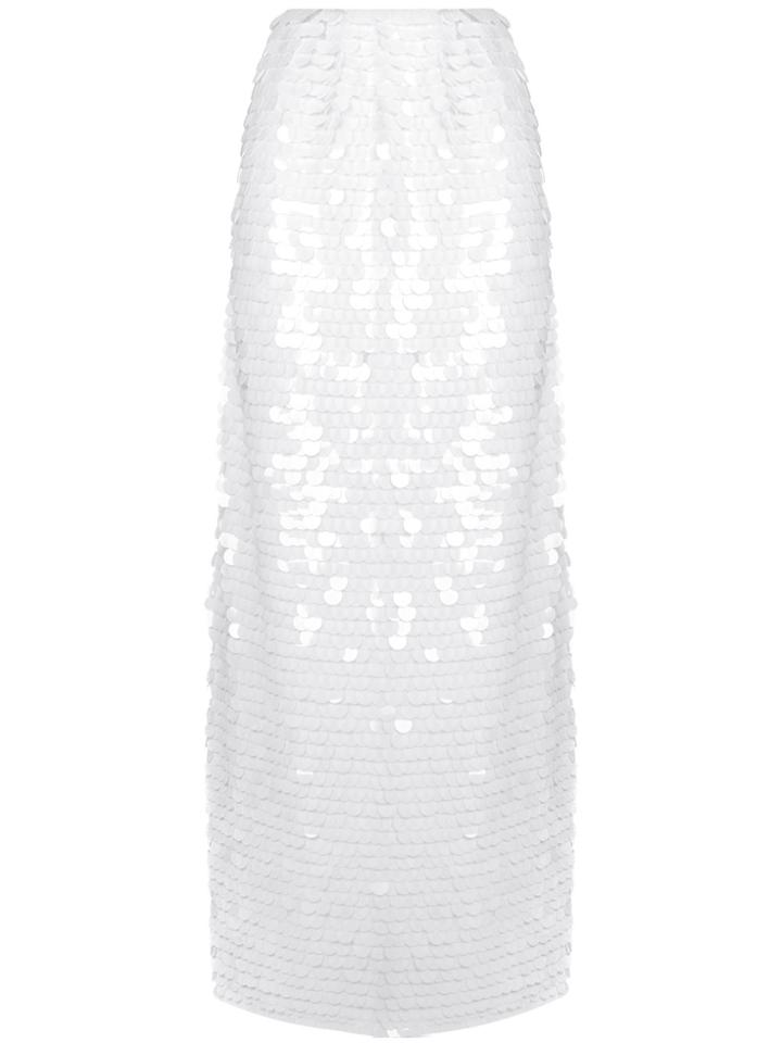 Natasha Zinko Sequinned Maxi Skirt - White