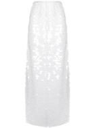 Natasha Zinko Sequinned Maxi Skirt - White