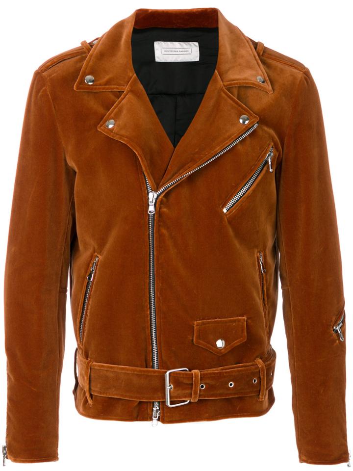 Route Des Garden Velvet Biker Jacket - Brown