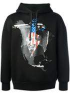 Neil Barrett Martin Luther King Hoodie, Size: Medium, Black, Viscose/polyurethane