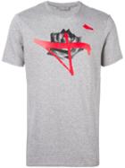 Dior Homme Rose Print T-shirt, Men's, Size: Large, Grey, Cotton