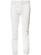 Nili Lotan Cropped Military Trousers, Women's, Size: 2, White, Cotton/spandex/elastane