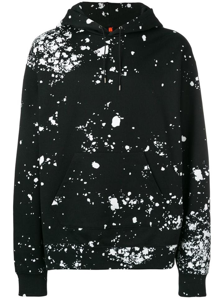 Oamc Splattered Hoodie - Black