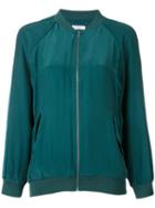 Equipment - Bomber Jacket - Women - Silk - M, Blue, Silk