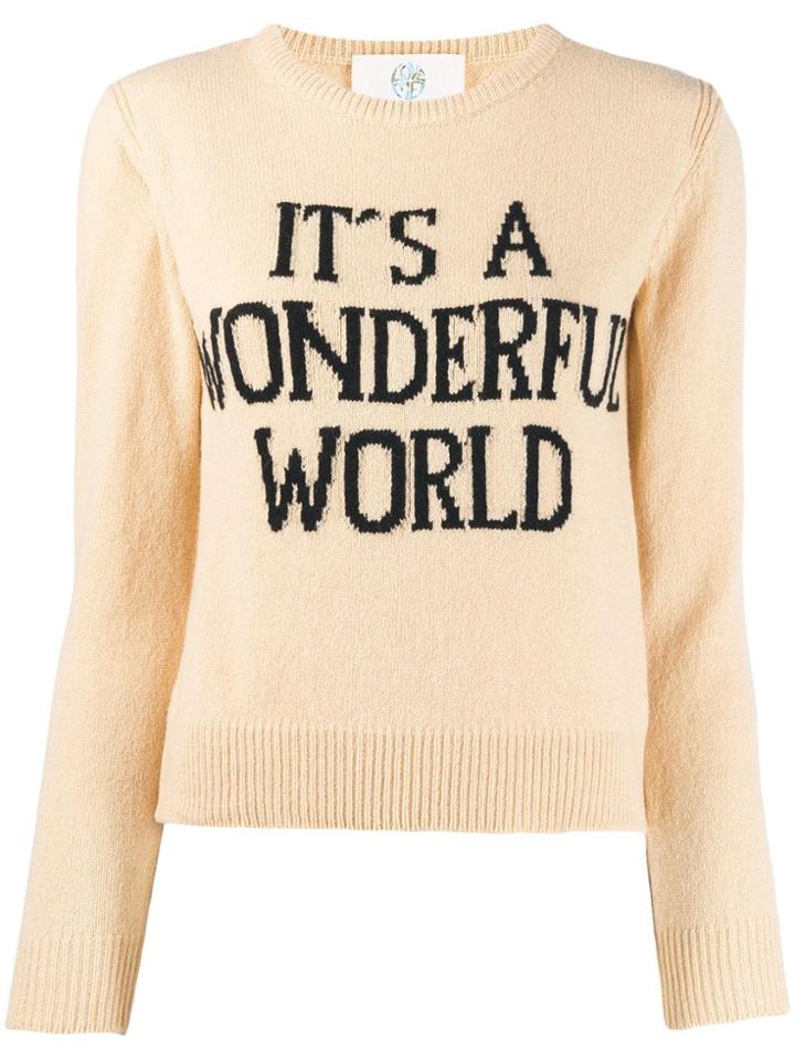 Alberta Ferretti It´s A Wonderful World Knitted Sweater - Neutrals