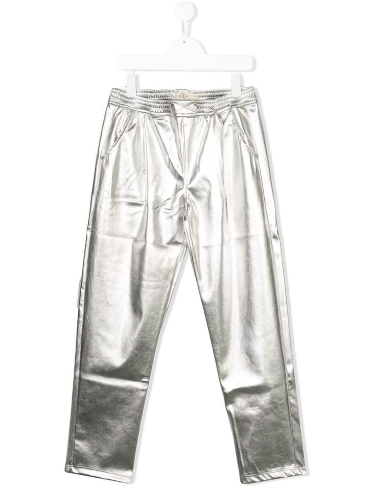 Andorine Teen Metallic Trousers - Silver