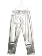 Andorine Teen Metallic Trousers - Silver