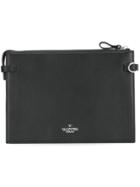Valentino Handle Flat Pouch - Black