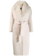 Simonetta Ravizza Shearling Lined Coat - White