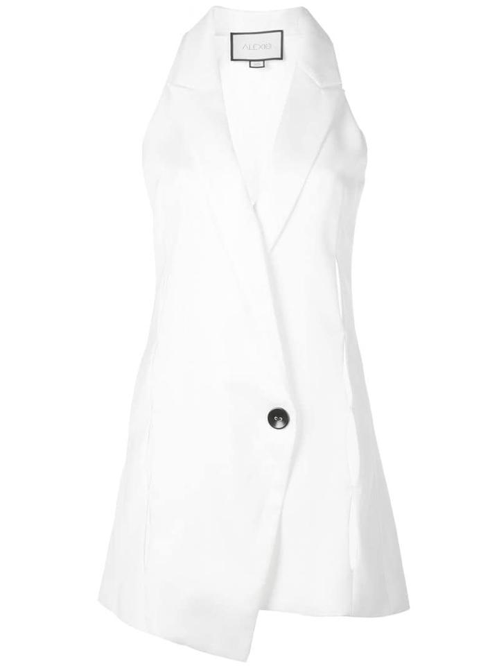 Alexis Asymmetric Short Dress - White