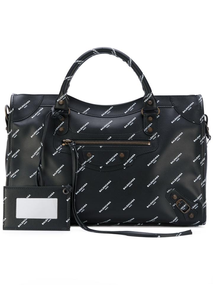 Balenciaga Classic City All Over Tote - Black