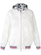 Moncler Embroidered Hooded Jacket - White