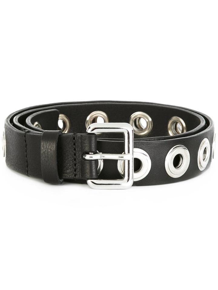 Diesel Studded Belt, Women's, Size: 85, Black, Leather/zamac