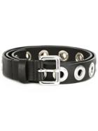 Diesel Studded Belt, Women's, Size: 85, Black, Leather/zamac