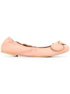 See By Chloé Bow Front Ballerinas - Pink & Purple