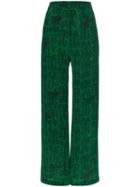 Chufy Printed Wide-leg Trousers - Green