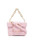 Yuzefi Pink Asher Leather Box Bag - Pink & Purple
