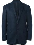 Ermenegildo Zegna Two Button Blazer, Men's, Size: 52, Blue, Wool/silk/cupro