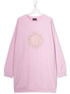 Young Versace Teen Logo Sweatshirt Dress - Pink