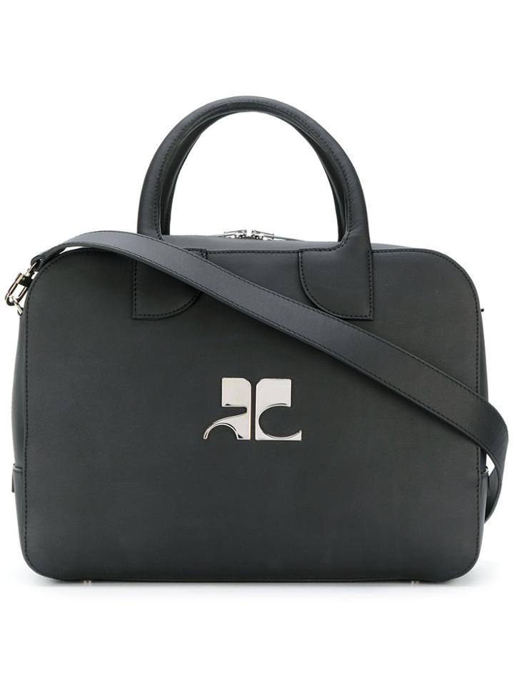 Courrèges Matte Tote Bag - Black