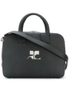 Courrèges Matte Tote Bag - Black