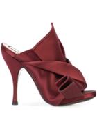No21 Abstract Bow High-heel Mules - Red