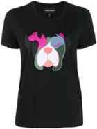 Ea7 Emporio Armani Dog Print T-shirt - Black