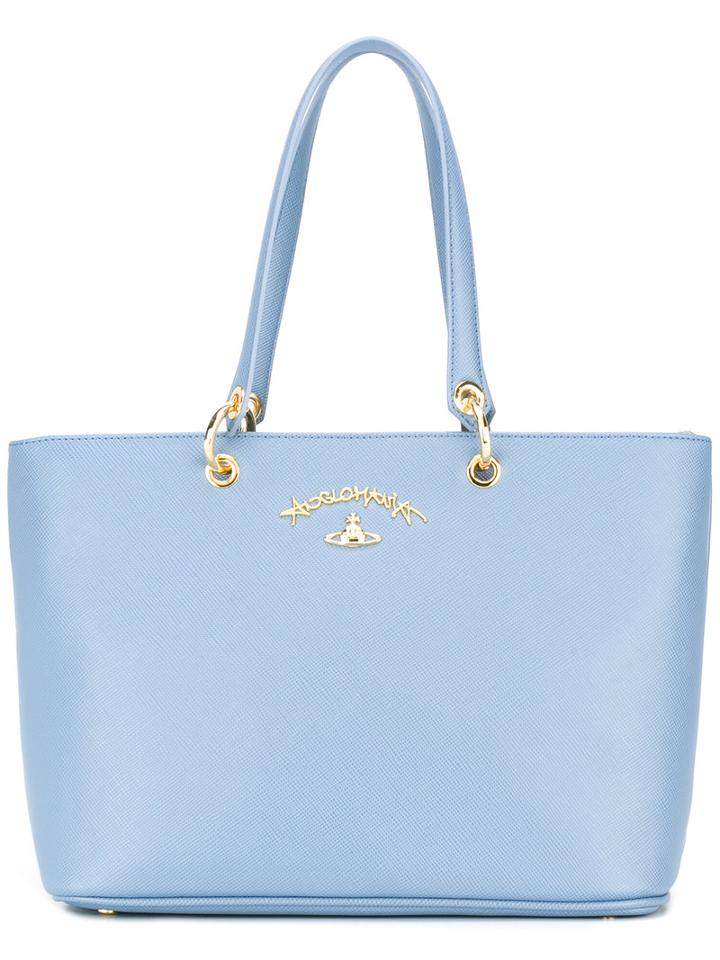 Vivienne Westwood Anglomania Shopper Tote, Women's, Blue, Calf Leather