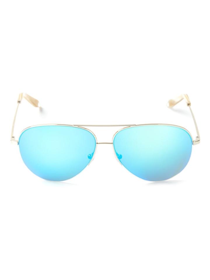 Victoria Beckham Aviator Sunglasses - Metallic