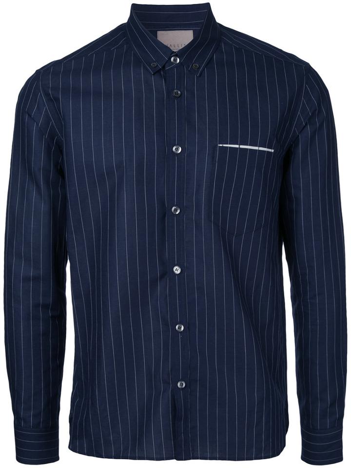 Factotum Striped Shirt, Men's, Size: 46, Blue, Cotton/linen/flax