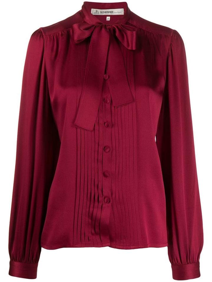 Jean Louis Scherrer Pre-owned 1980's Pussybow Blouse - Red